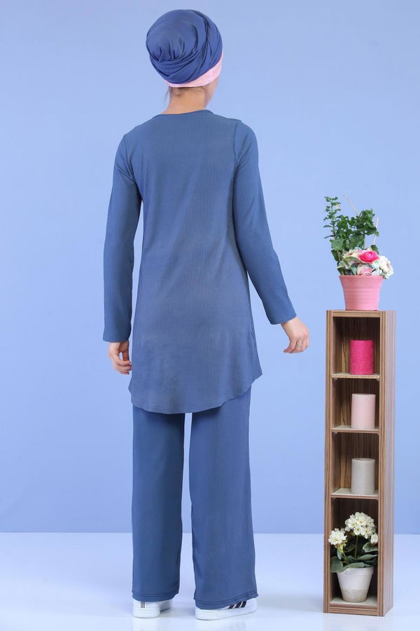 Tunik Pantolon Kombin Mavi - 02 7101 Mavi - 7101 MAVİ