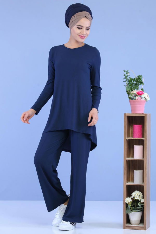 Tunik Pantolon Kombin Lacivert - 02 7101 Lacivert - 7101