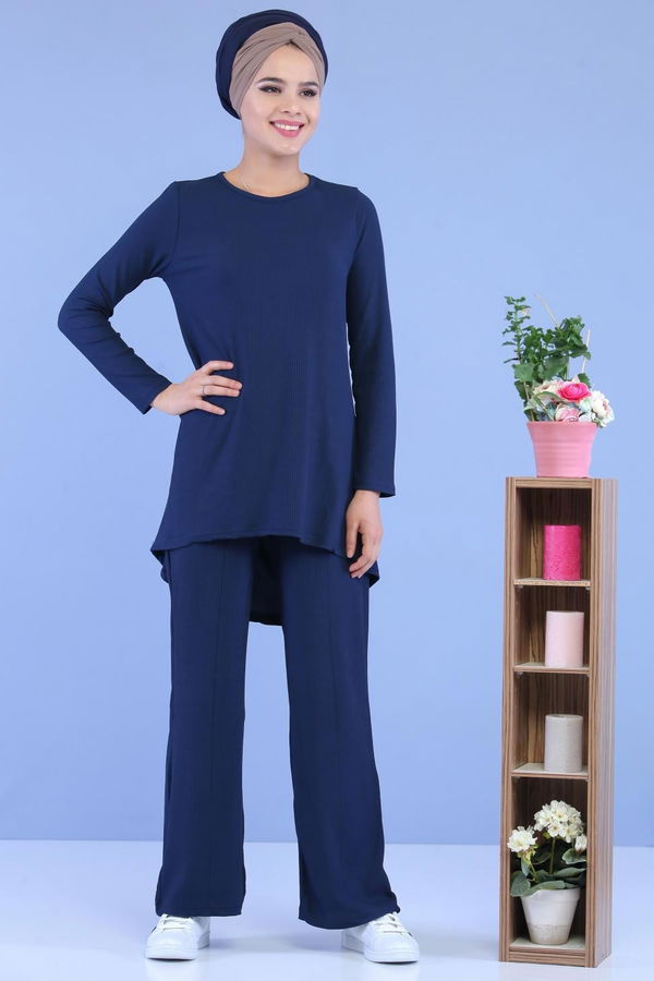 Tunik Pantolon Kombin Lacivert - 02 7101 Lacivert - 7101