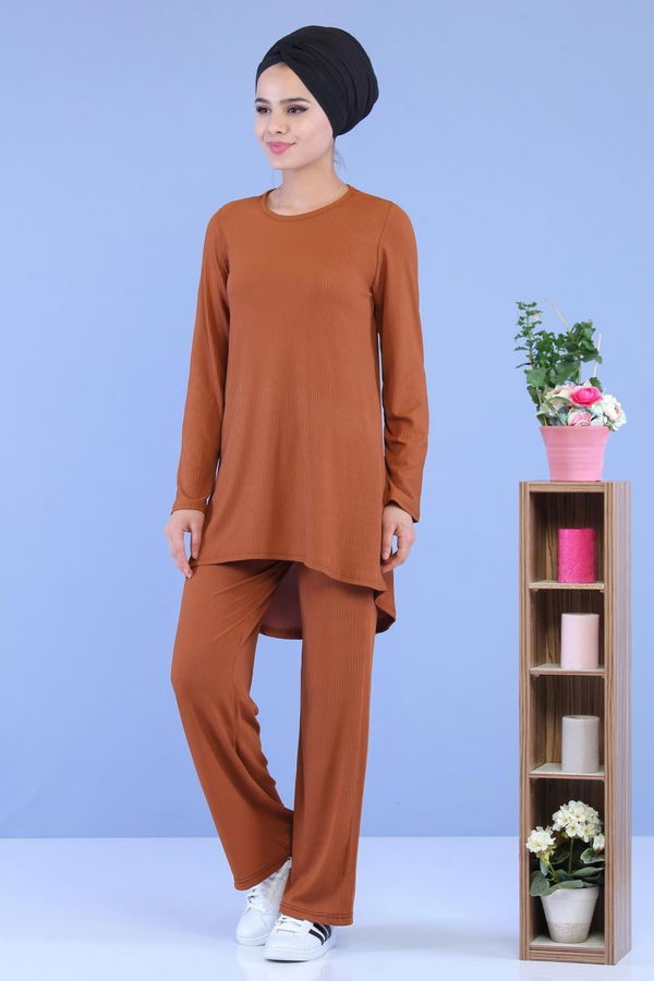 Tunik Pantolon Kombin Taba - 02 7101 Taba - 7101