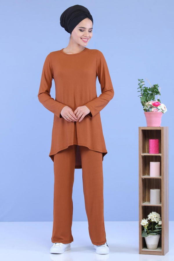 Tunik Pantolon Kombin Taba - 02 7101 Taba - 7101