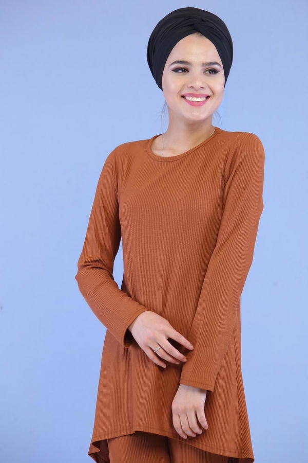 Tunik Pantolon Kombin Taba - 02 7101 Taba - 7101