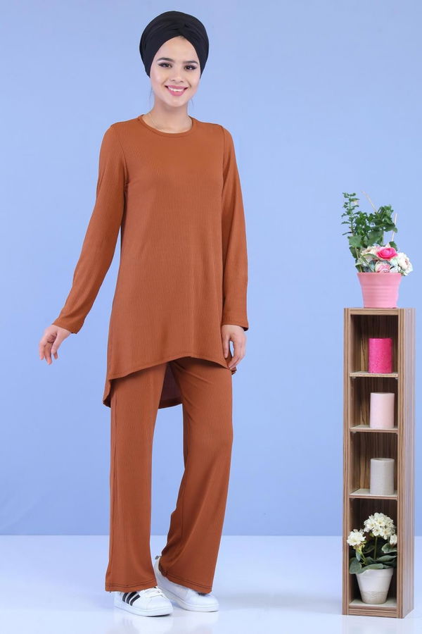 Tunik Pantolon Kombin Taba - 02 7101 Taba - 7101