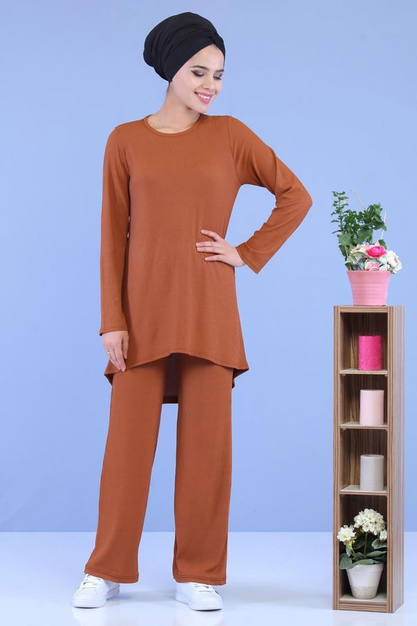 Tunik Pantolon Kombin Taba - 02 7101 Taba - 7101