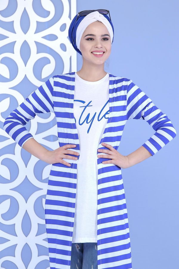 Hırka Tunik Saks - 02 5128 Mavi - 5128