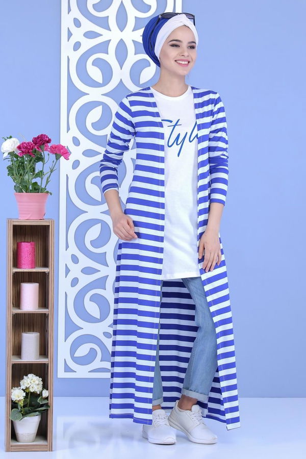 Hırka Tunik Saks - 02 5128 Mavi - 5128