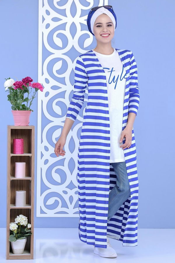 Hırka Tunik Saks - 02 5128 Mavi - 5128