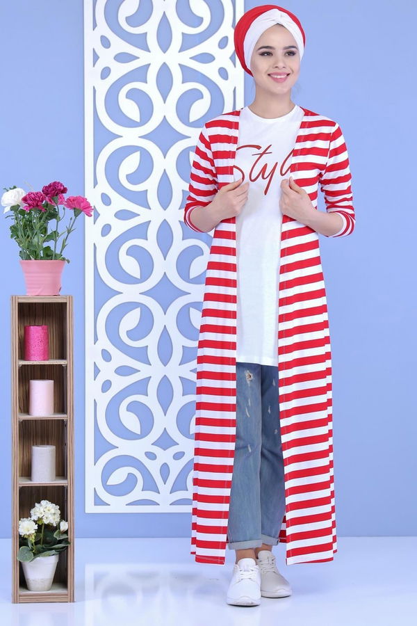 Hırka Tunik Kırmızı - 02 5128 Kırmızı - 5128