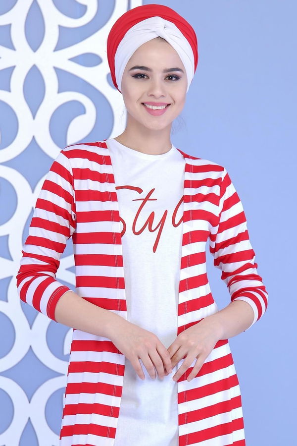 Hırka Tunik Kırmızı - 02 5128 Kırmızı - 5128