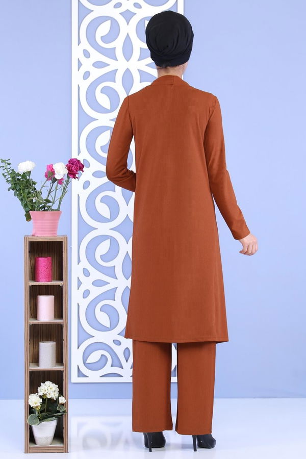 Hırka Jile Pantolon Kombin Taba - 02 6700 Taba - 6700 TABA