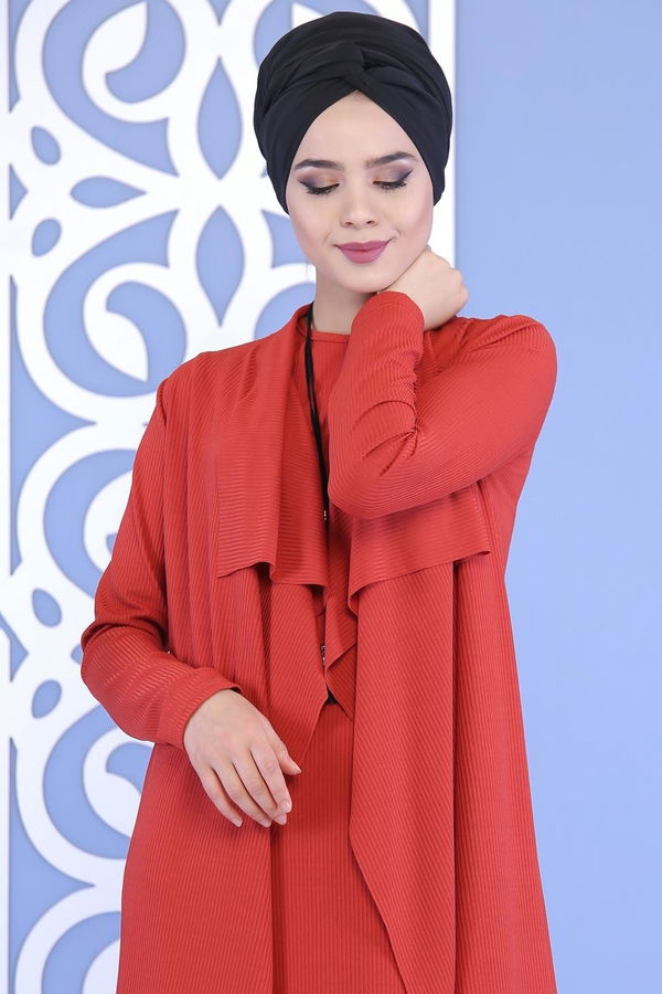 Hırka Jile Pantolon Kombin Kiremit - 02 6700 Kiremit - 6700