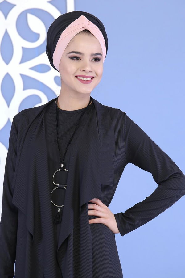 Hırka Jile Pantolon Kombin Siyah - 02 6700 Siyah - 6700