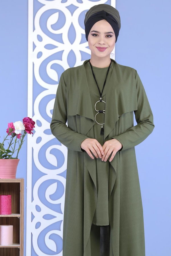 Hırka Jile Pantolon Kombin Haki - 02 6700 Haki - 6700