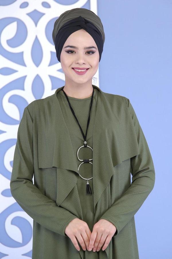 Hırka Jile Pantolon Kombin Haki - 02 6700 Haki - 6700