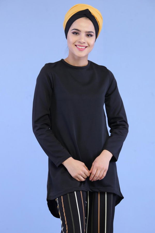 Tunik Pantolon Siyah Hardal - 02 7129 Siyah - 7129