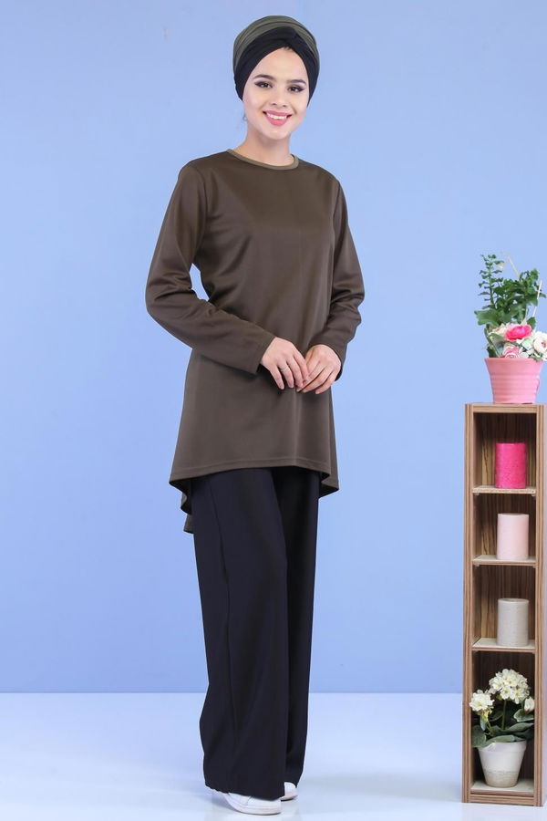 Tunik Pantolon Haki Siyah - 02 7128 Siyah - 7128