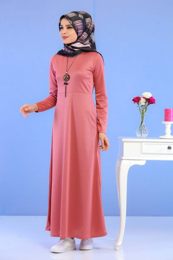 Elbise Siyah Pembe - 6824