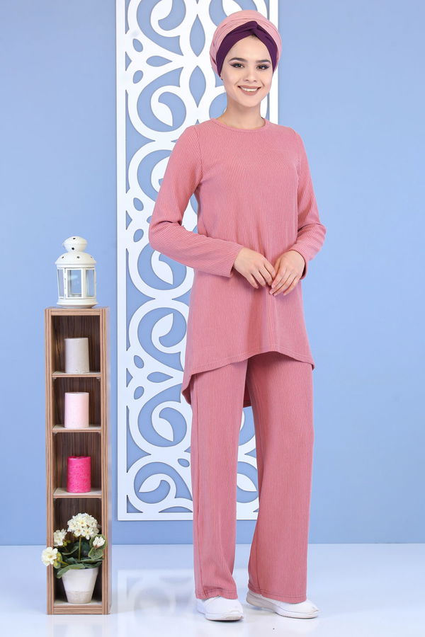 Tunik Pantolon Pudra - 02 7132 Pembe - 7132 PEMBE