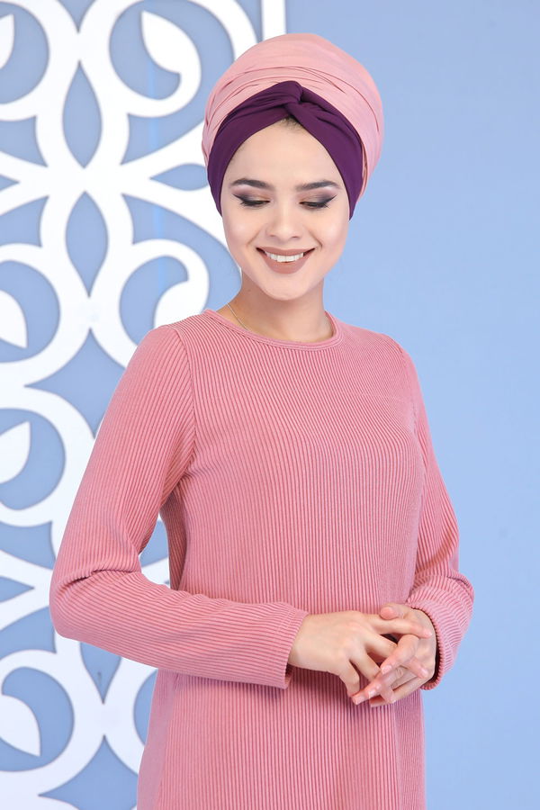 Tunik Pantolon Pudra - 02 7132 Pembe - 7132 PEMBE