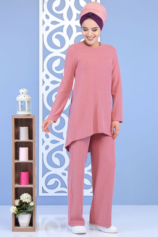 Tunik Pantolon Pudra - 02 7132 Pembe - 7132 PEMBE