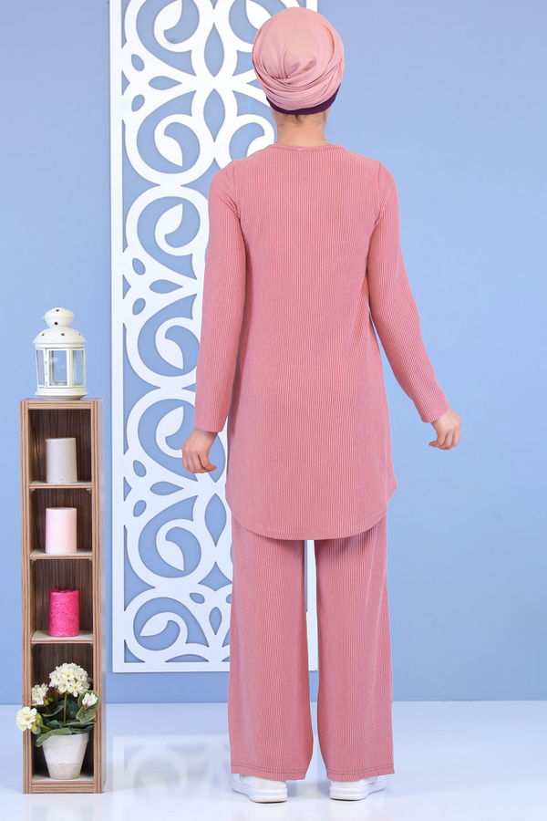 Tunik Pantolon Pudra - 02 7132 Pembe - 7132 PEMBE