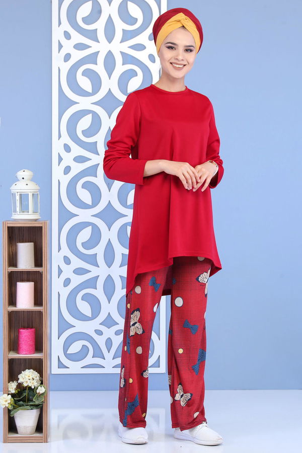 Tunik Pantolon Bordo - 02 7134 Bordo - 7134