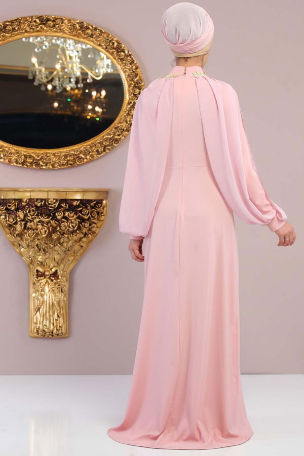 Elbise Siyah  Pembe - 1138 PEMBE