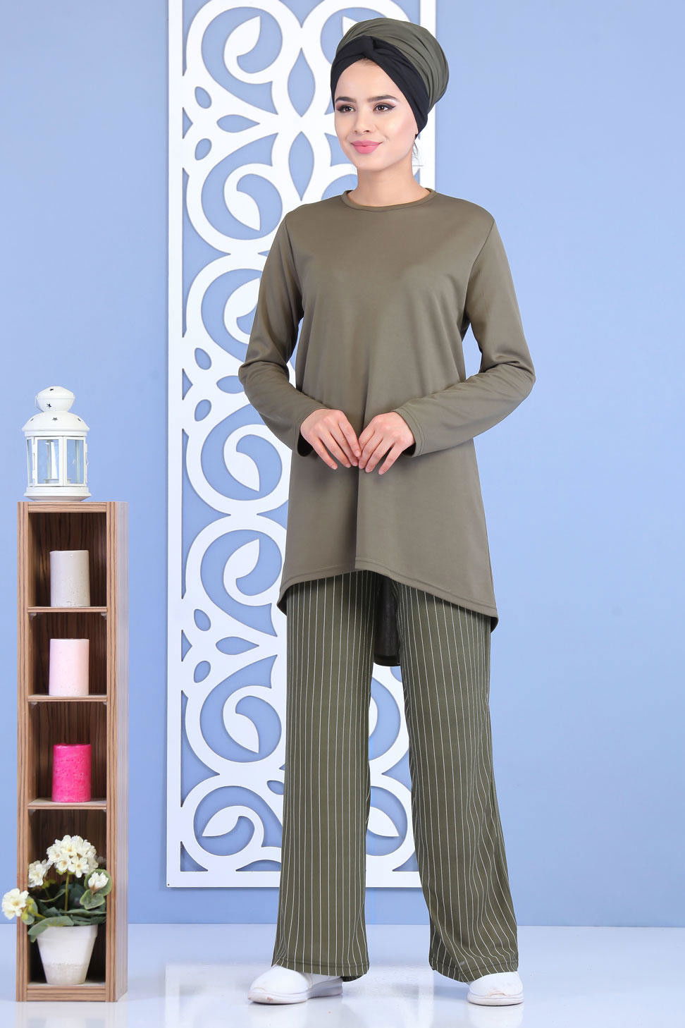 Tunik Pantolon Bordo Haki - 7143