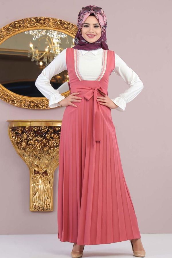 Pliseli Jile Gül - 02 1128 Pembe - 1128 PEMBE