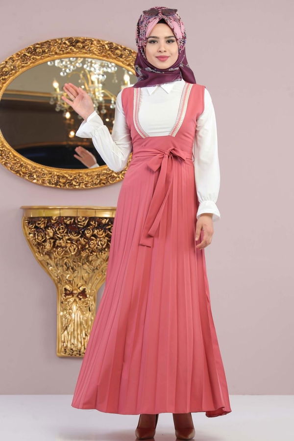 Pliseli Jile Gül - 02 1128 Pembe - 1128 PEMBE
