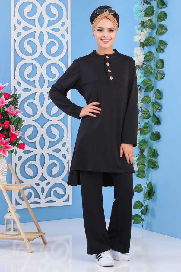 Tunik Pantolon Kombin Siyah - 02 6888 Siyah - 6888