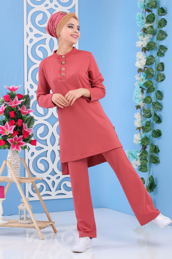 Tunik Pantolon Kombin Gülkurusu - 02 6888 Pembe - 6888