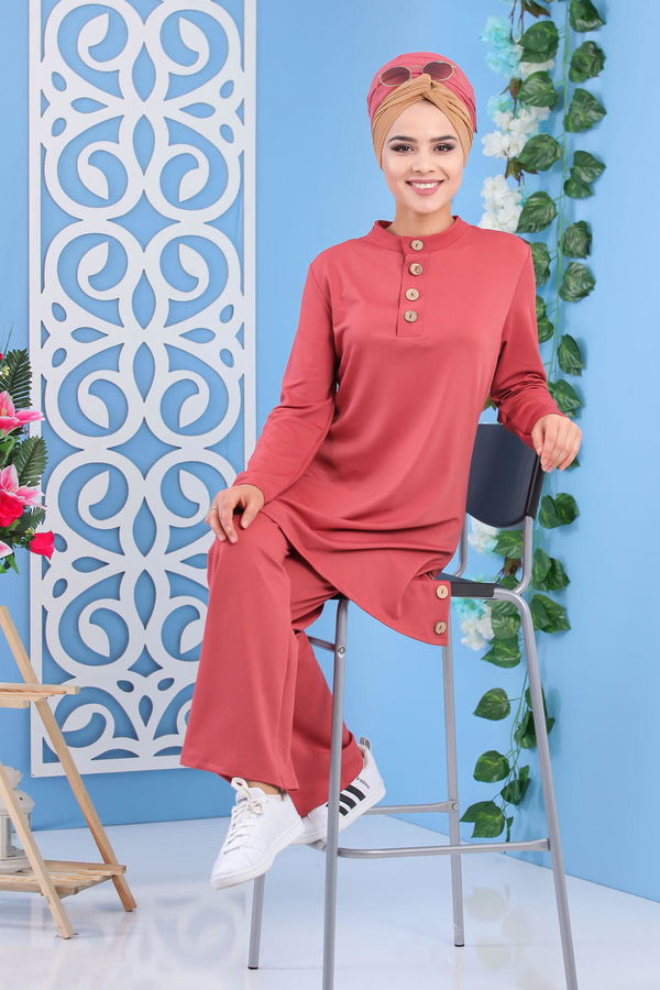 Tunik Pantolon Kombin Gülkurusu - 02 6888 Pembe - 6888