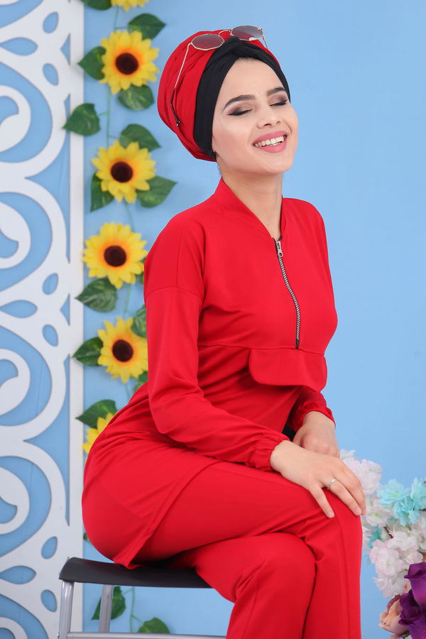 Tunik Pantolon Kırmızı - 02 7195 Kırmızı - 7195
