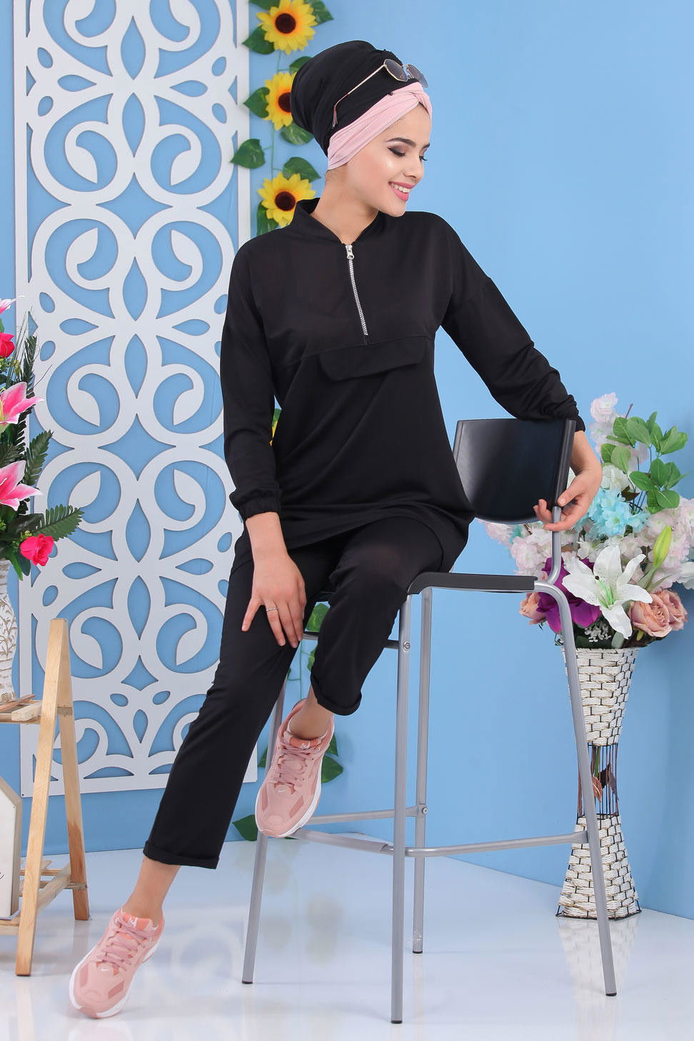 Tunik Pantolon Siyah - 02 7195 Siyah - 7195