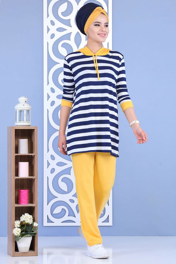 Tunik Pantolon Takım Haki Sarı - 5133