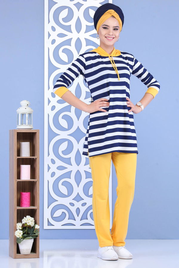 Tunik Pantolon Takım Haki Sarı - 5133