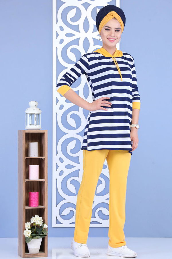 Tunik Pantolon Takım Haki Sarı - 5133