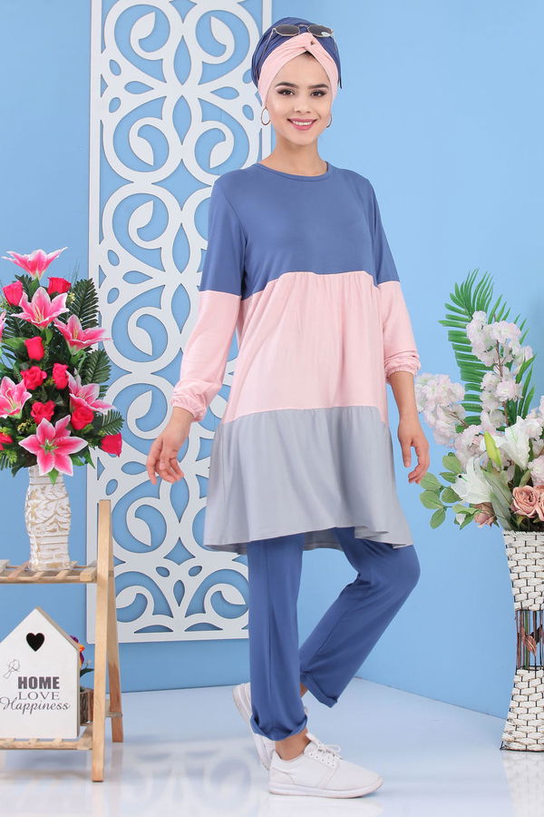 Tunik Pantolon Mavi - 02 7159 Mavi - 7159 MAVİ