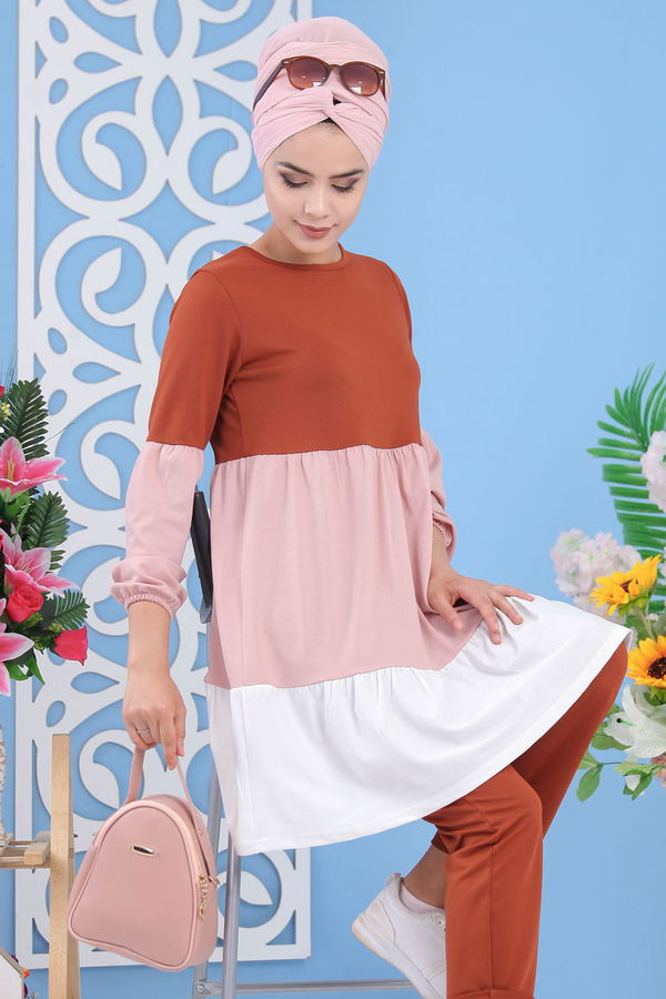 Tunik Pantolon Taba - 02 7245 Taba - 7245