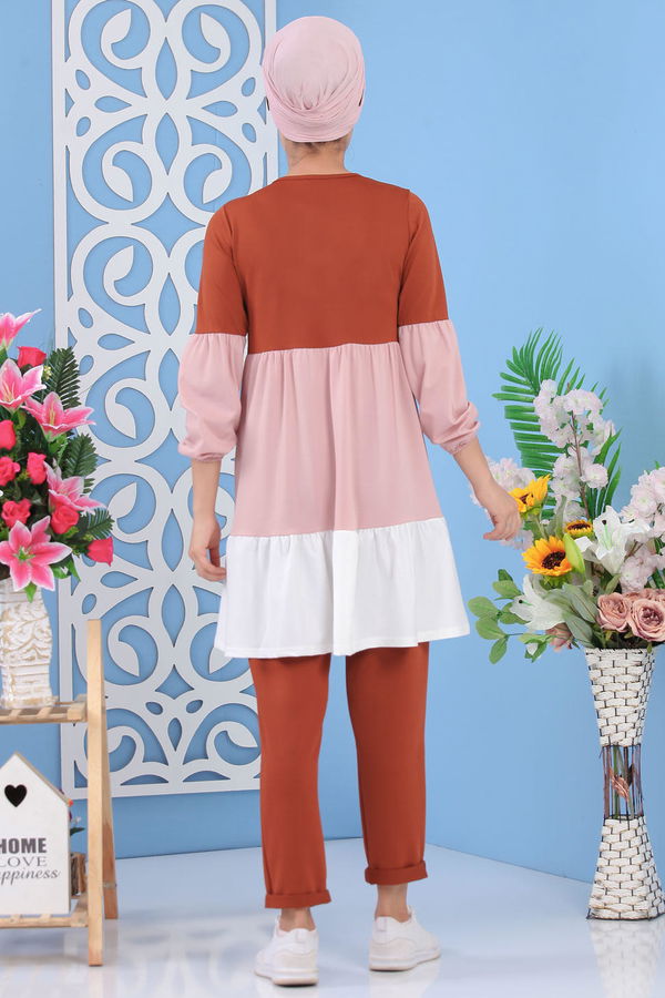 Tunik Pantolon Taba - 02 7245 Taba - 7245