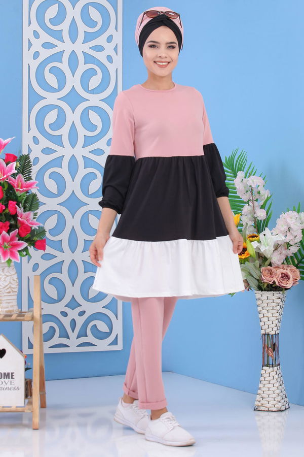 Tunik Pantolon Pudra - 02 7245 Pembe - 7245