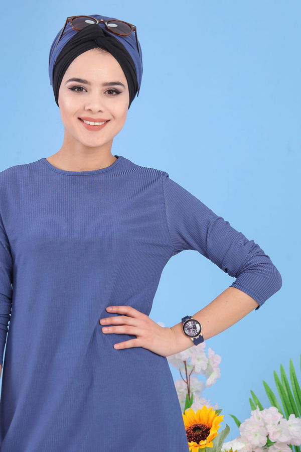 Tunik Pantolon İndigo - 02 7251 Mavi - 7251