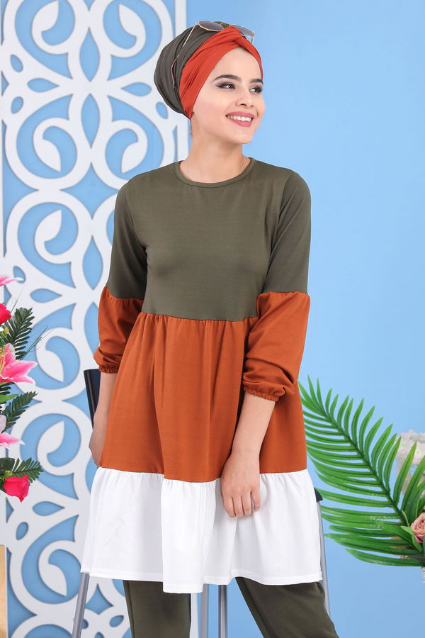 Tunik Pantolon Haki Taba - 02 7245 Haki - 7245
