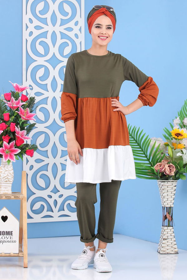 Tunik Pantolon Haki Taba - 02 7245 Haki - 7245