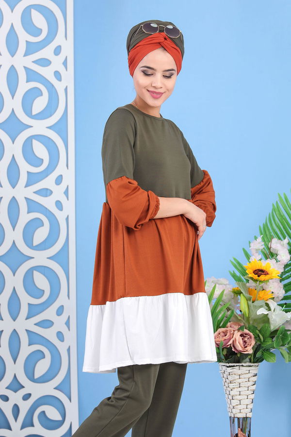 Tunik Pantolon Haki Taba - 02 7245 Haki - 7245