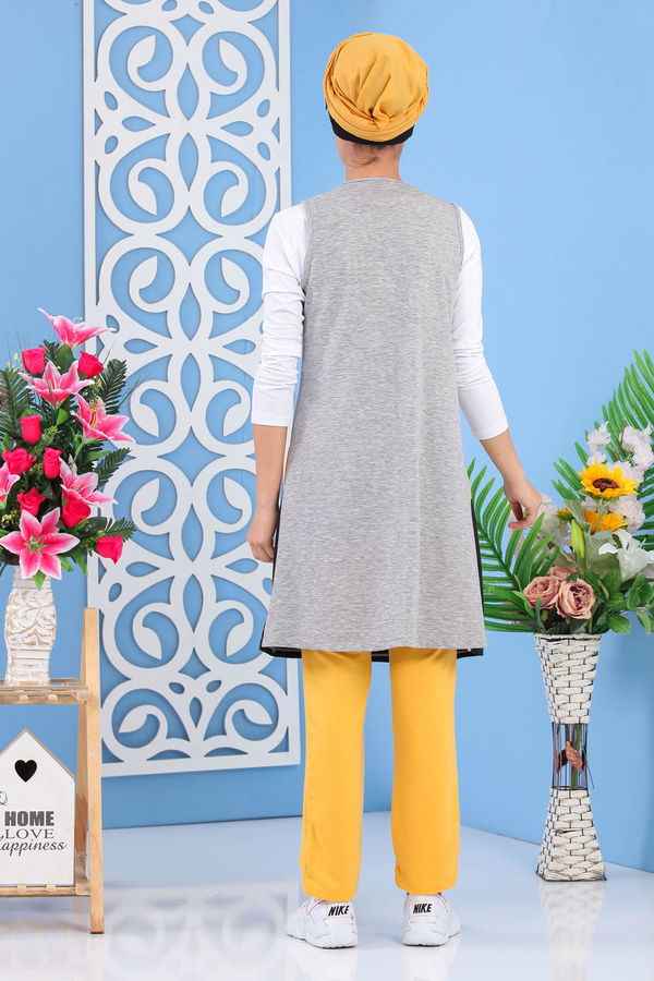 Yelek Tunik Pantolon Hardal - 03 5134 Sarı - 5134