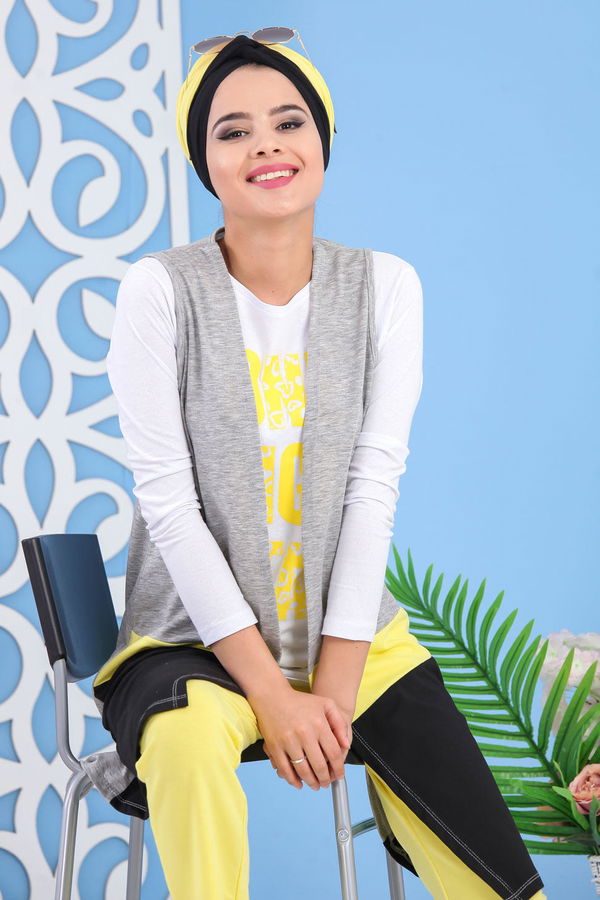 Yelek Tunik Pantolon Sarı - 03 5134 Sarı - 5134