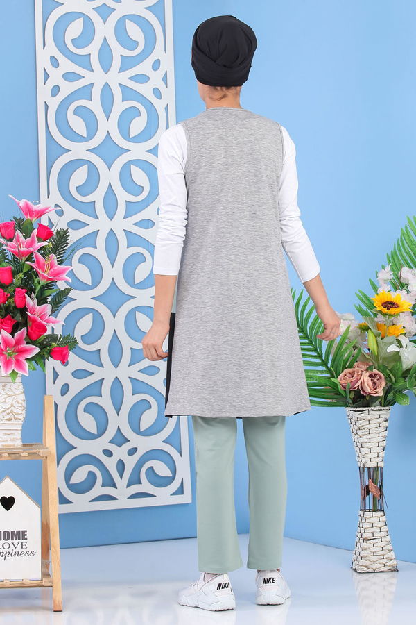 Yelek Tunik Pantolon Mint - 03 5134 Yeşil - 5134