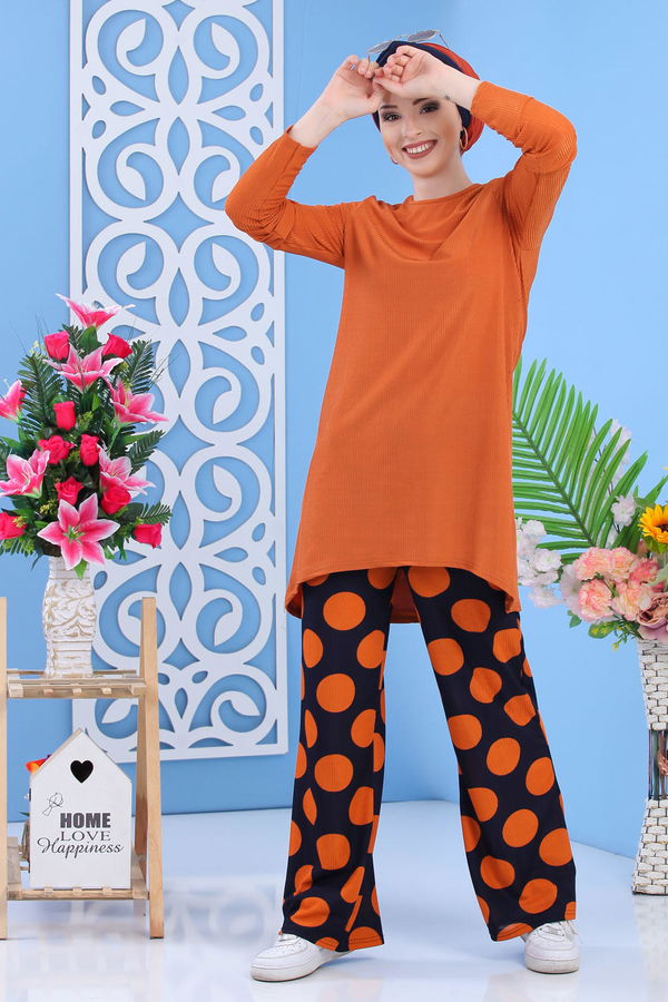 Tunik Pantolon Taba - 02 7297 Taba - 7297